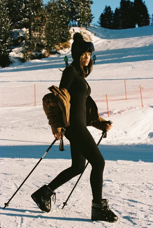 Long Sleeve Half-Zip Full Length Unitard made by WISKII Active