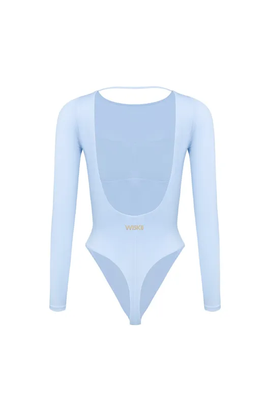 Long Sleeve Open Back Bodysuit made by WISKII Active