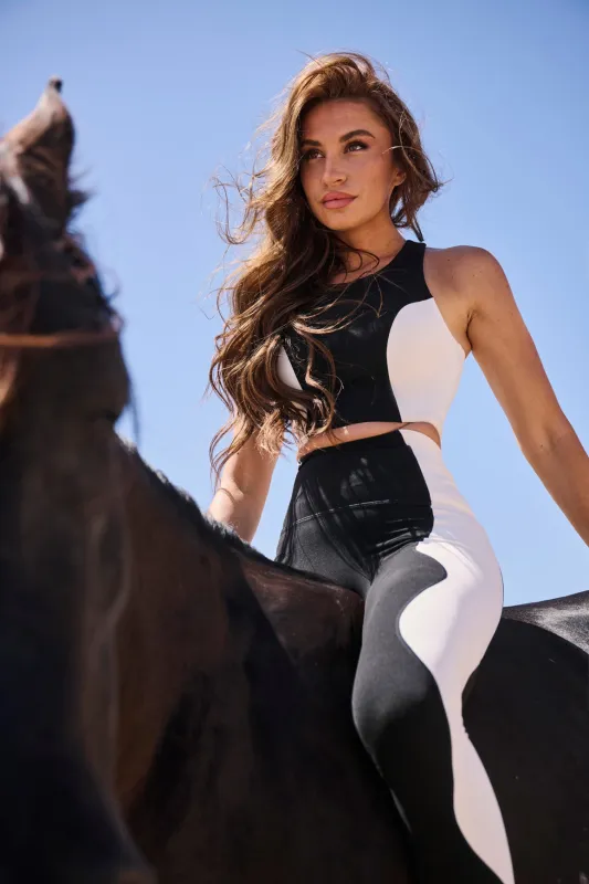 Color-Block Racerback Sports Bra made by WISKII Active