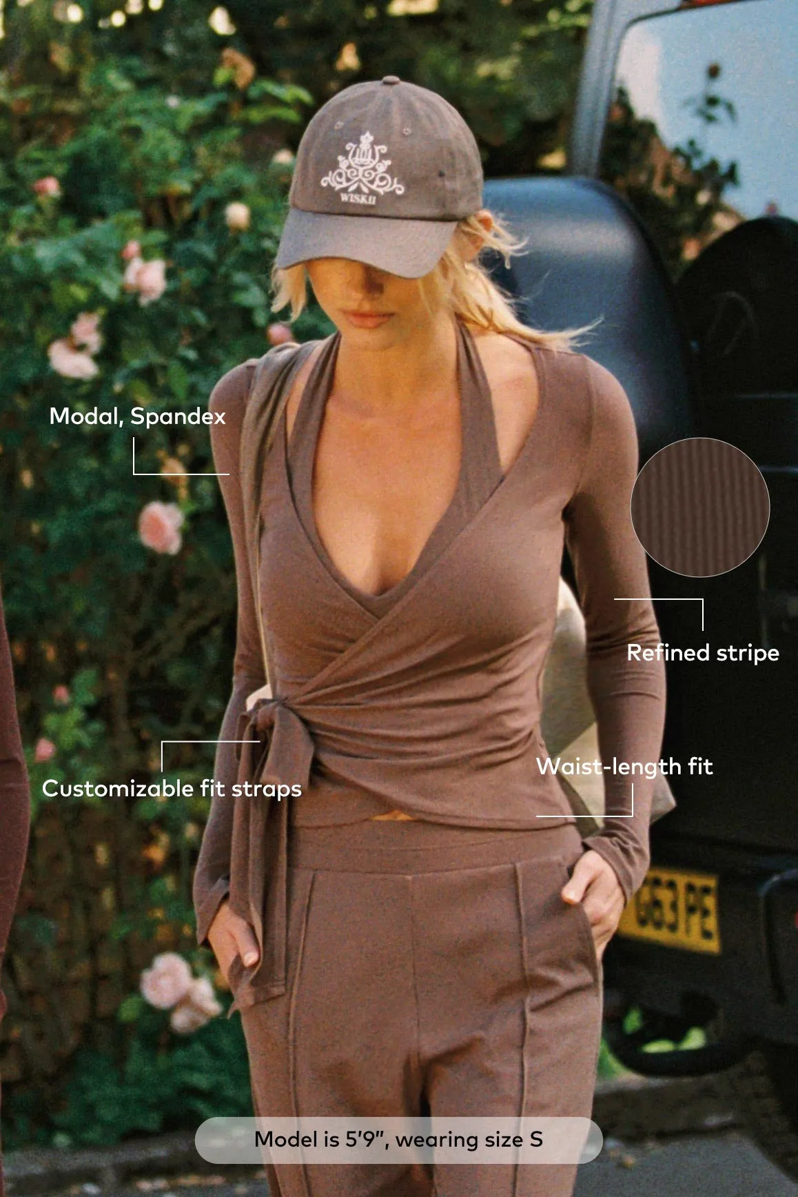 Tie-Front Long Sleeve Top sold by WISKII Active product image thumbnail 2