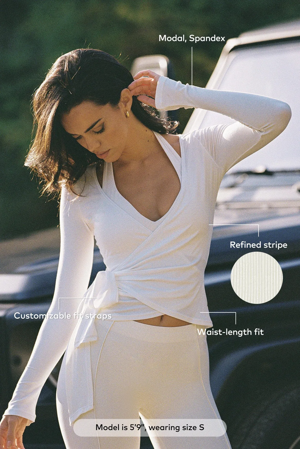 Tie-Front Long Sleeve Top sold by WISKII Active product image thumbnail 2