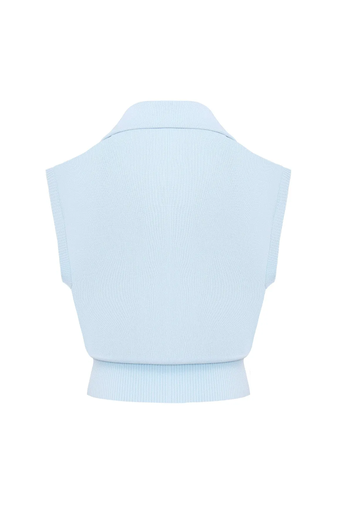 Cap-Sleeve Knit Polo sold by WISKII Active product image thumbnail 4