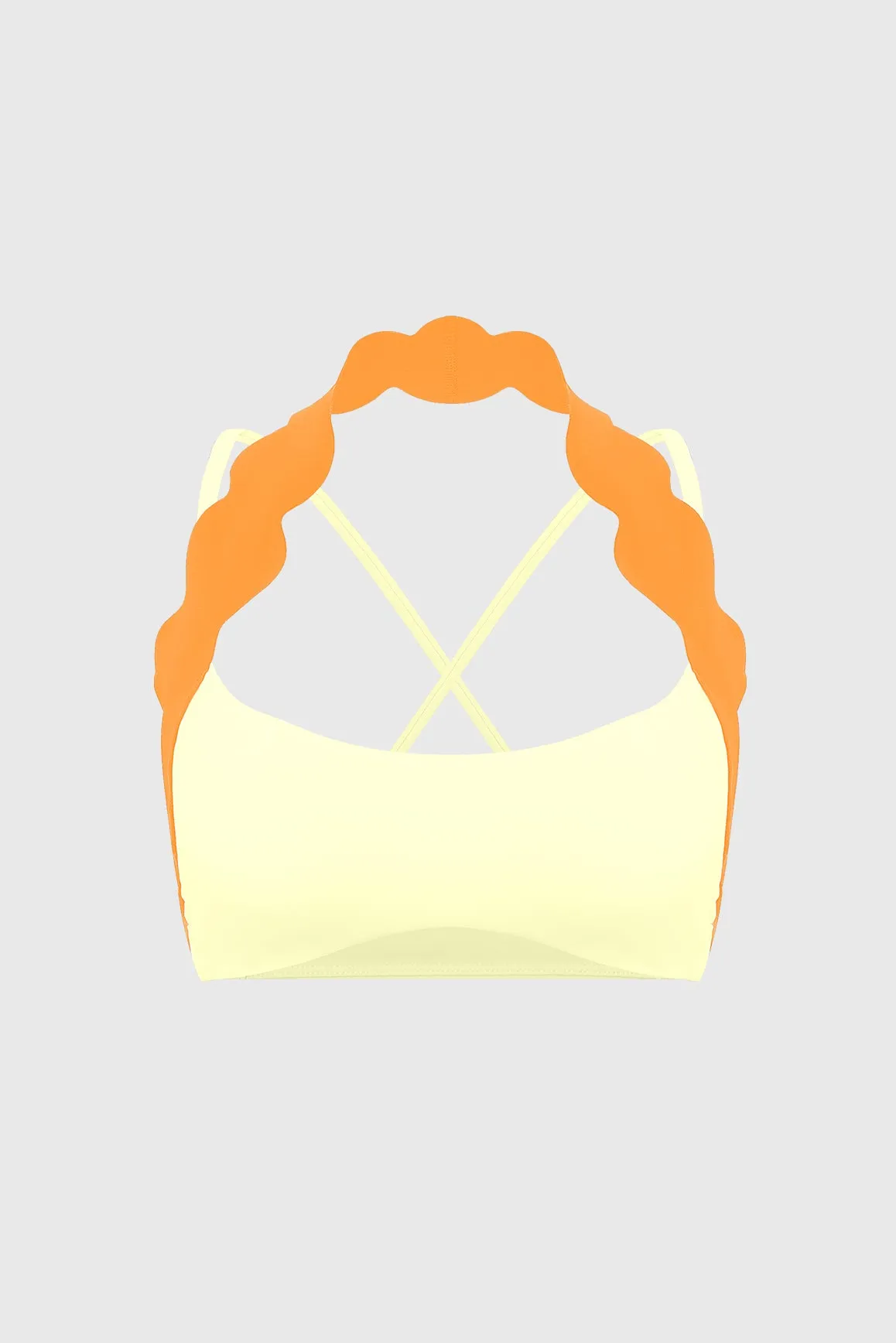 Scallop-Halter Contrast Bra sold by WISKII Active