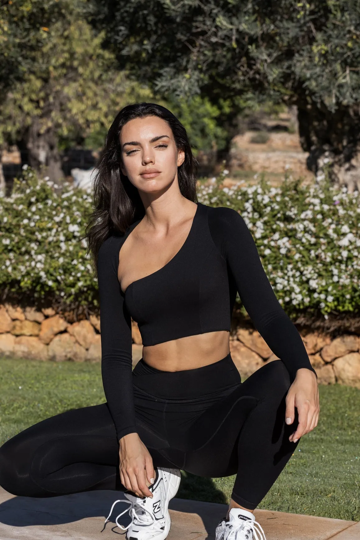 Unique Cut Long Sleeve Crop Top sold by WISKII Active product image thumbnail 4