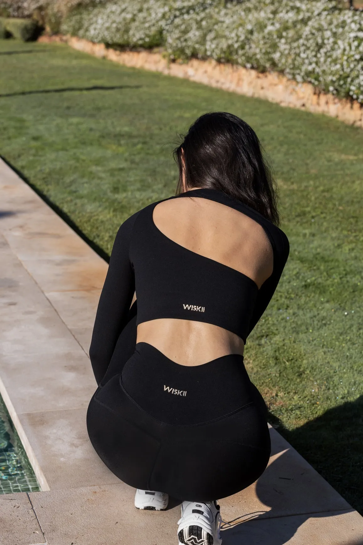 Unique Cut Long Sleeve Crop Top sold by WISKII Active product image thumbnail 2