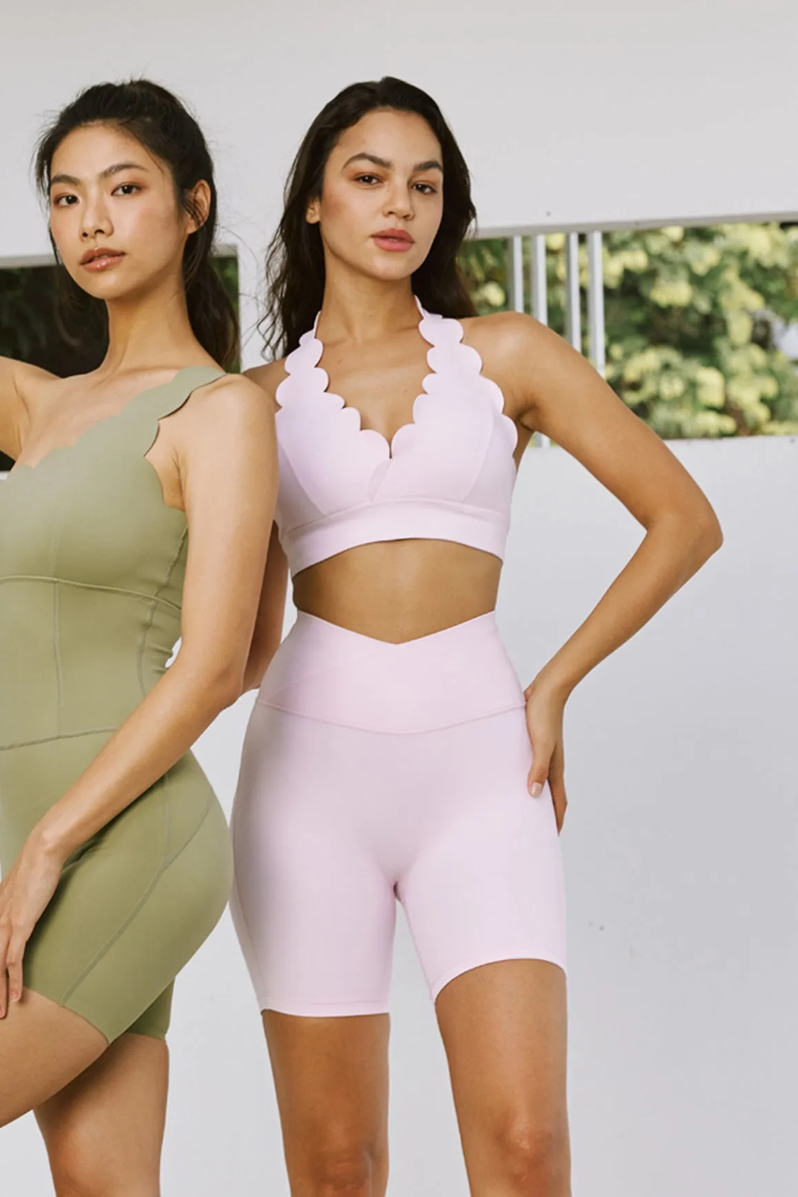 V-Cut Scallop Halter Bra sold by WISKII Active product image thumbnail 5