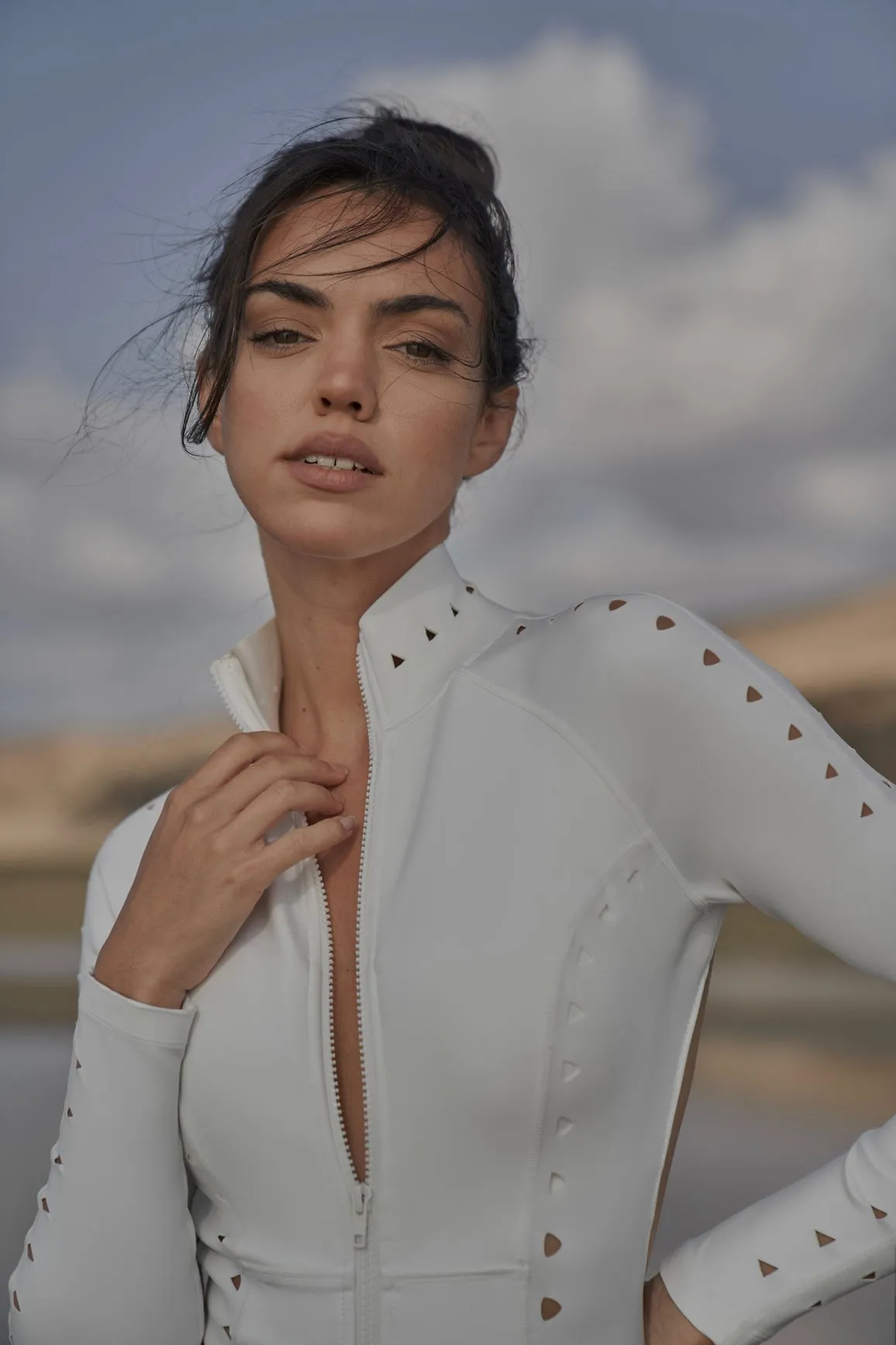 Long Sleeve Open Back Laser Cut Surfsuit sold by WISKII Active product image thumbnail 5