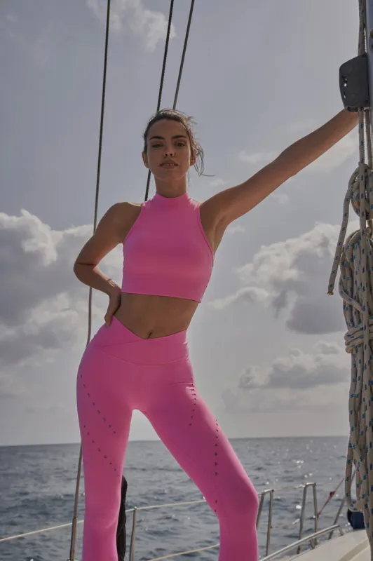 Diamond Cutout Mock Neck Bra sold by WISKII Active