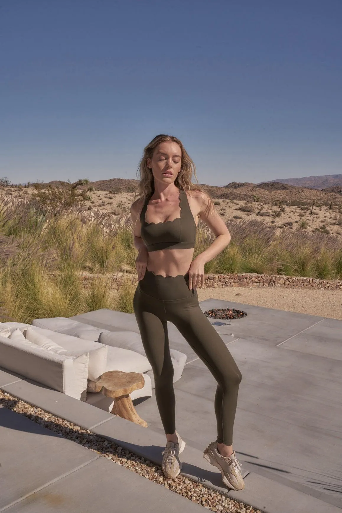 Cross Back Sports Bra + 7/8 High-Waist Energy Legging sold by WISKII Active product image thumbnail 4