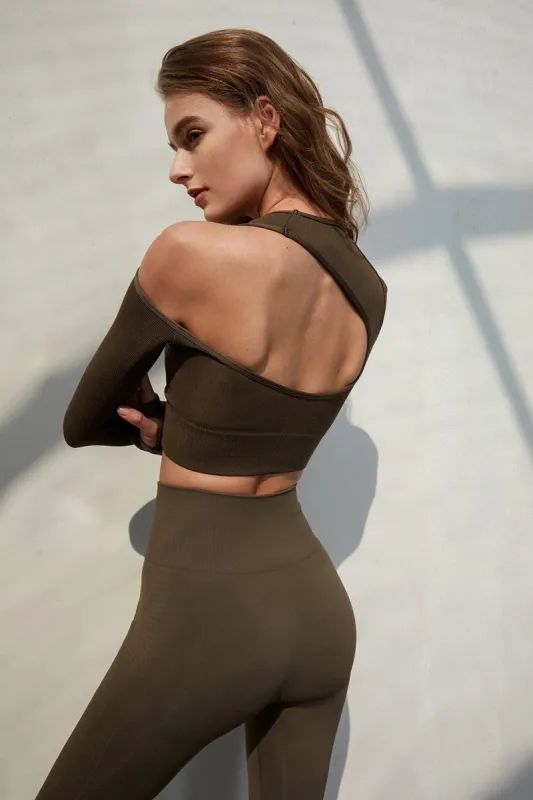 Seamless Open Back Crop Top sold by WISKII Active