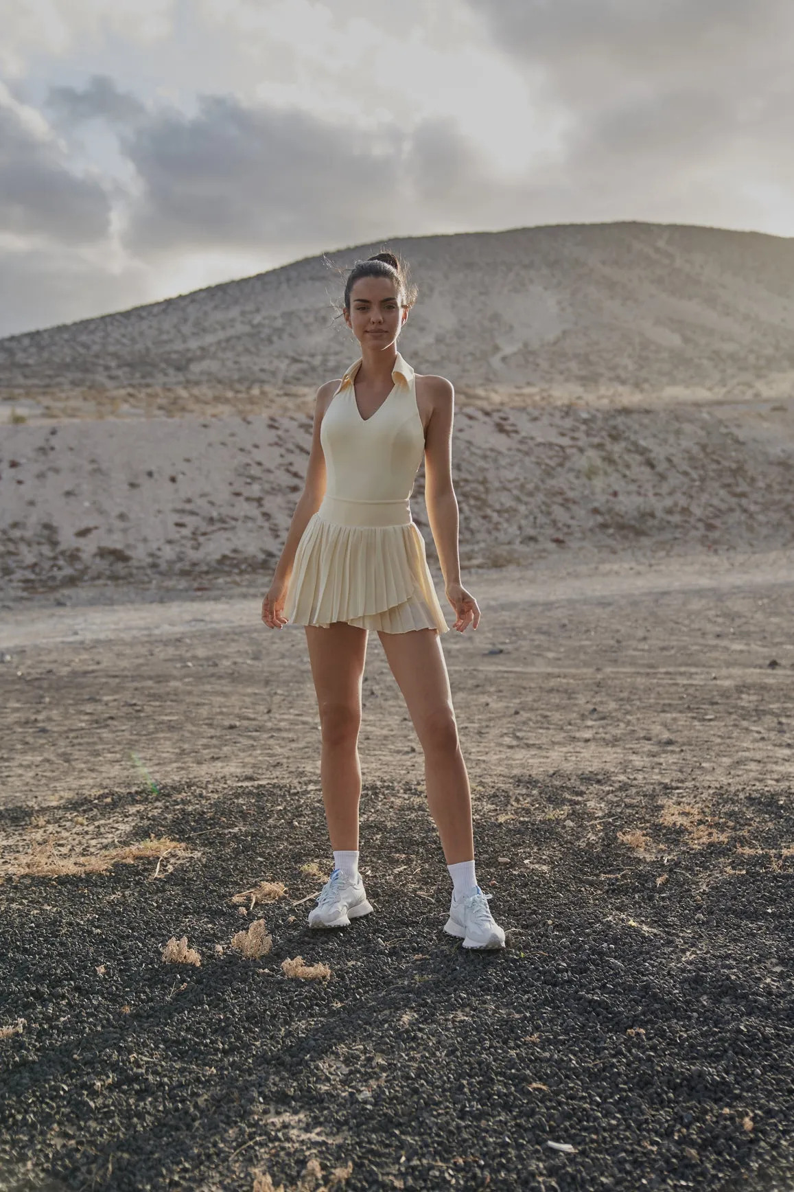 Sleeveless Polo Tank Top + WISKII Pleated Skirts sold by WISKII Active product image thumbnail 2