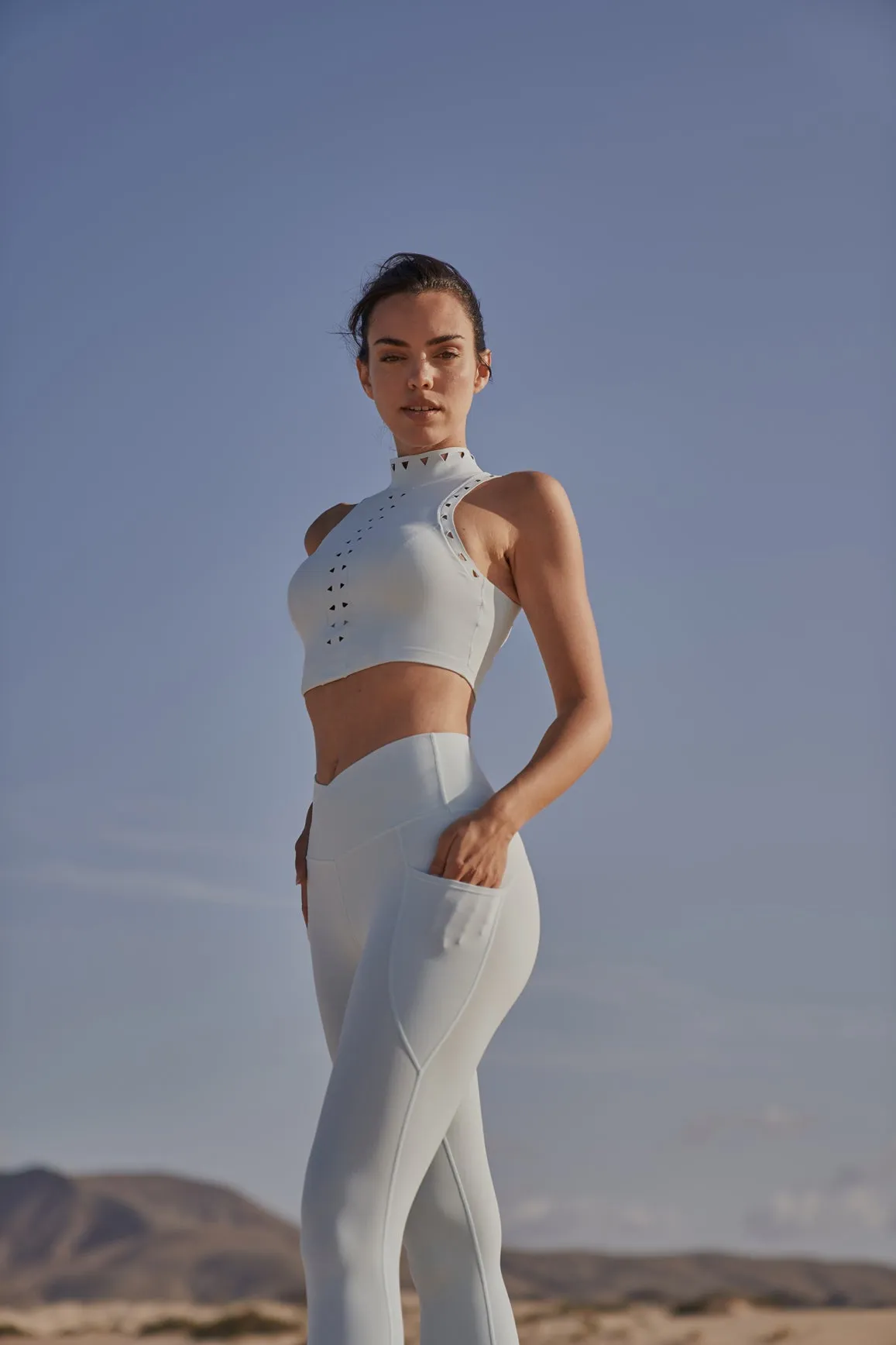 High Neck Laser Cut Leisure Bra sold by WISKII Active product image thumbnail 3