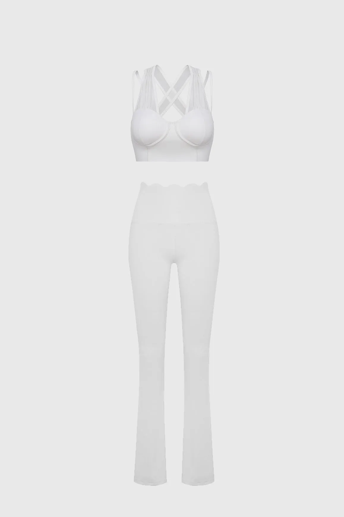 Victoria Corset Bra + High-waist Flare Legging sold by WISKII Active