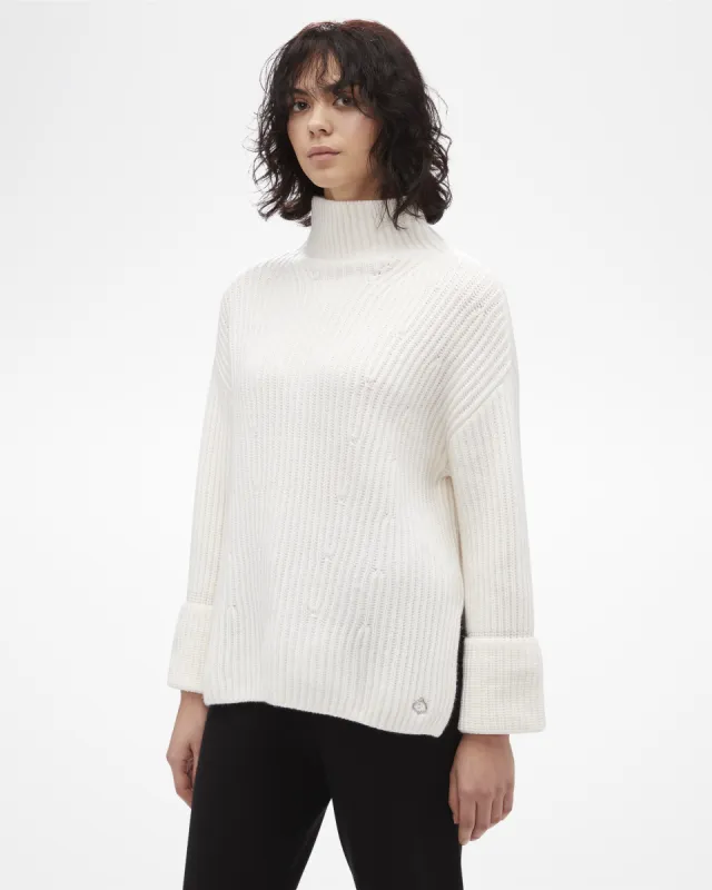 Cashmere Funnel Neck Sweater sold by ASPENX