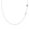 Personalized Classic 2 Birthstone Necklace in 14k Gold sold by Haverhill