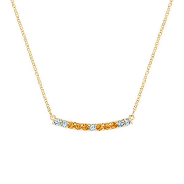 Personalized Rosecliff Bar Necklace in 14k Gold sold by Haverhill