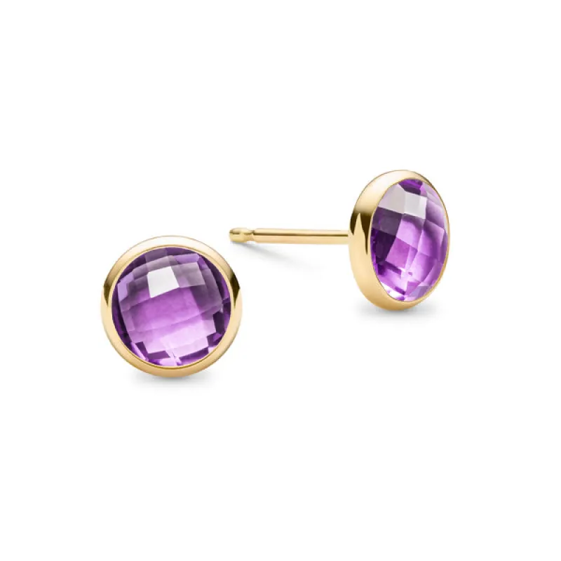 Grand Birthstone Stud Earrings in 14k Gold sold by Haverhill