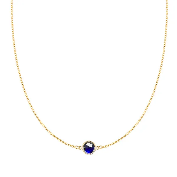 Personalized Grand 1 Birthstone Necklace in 14k Gold sold by Haverhill