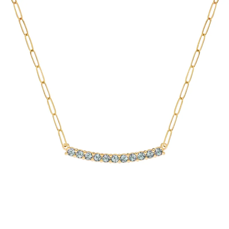Rosecliff Alexandrite Bar Adelaide Mini Necklace in 14k Gold (June) sold by Haverhill