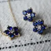 Personalized Greenwich Flower Birthstone & Diamond Necklace in 14k Gold sold by Haverhill