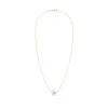 Personalized Greenwich Flower Birthstone & Diamond Necklace in 14k Gold sold by Haverhill