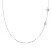 Personalized Classic 2 Birthstone Necklace in 14k Gold sold by Haverhill