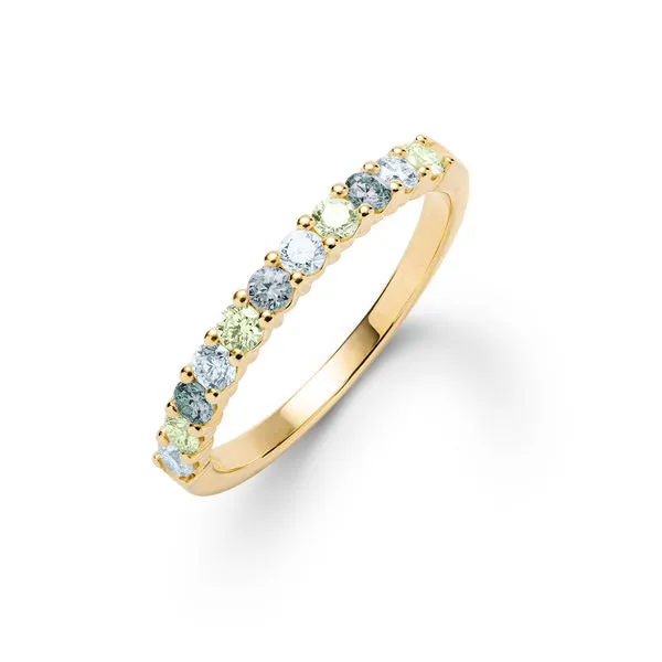 Personalized Rosecliff Birthstone Stackable Ring in 14k Gold sold by Haverhill