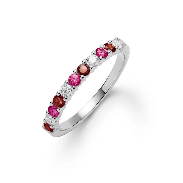 Personalized Rosecliff Birthstone Stackable Ring in 14k Gold sold by Haverhill