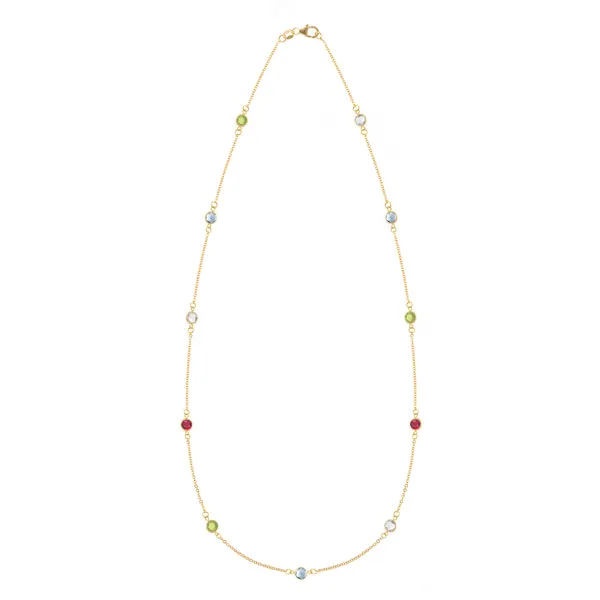 Personalized Bayberry 11 Birthstone Necklace in 14k Gold sold by Haverhill