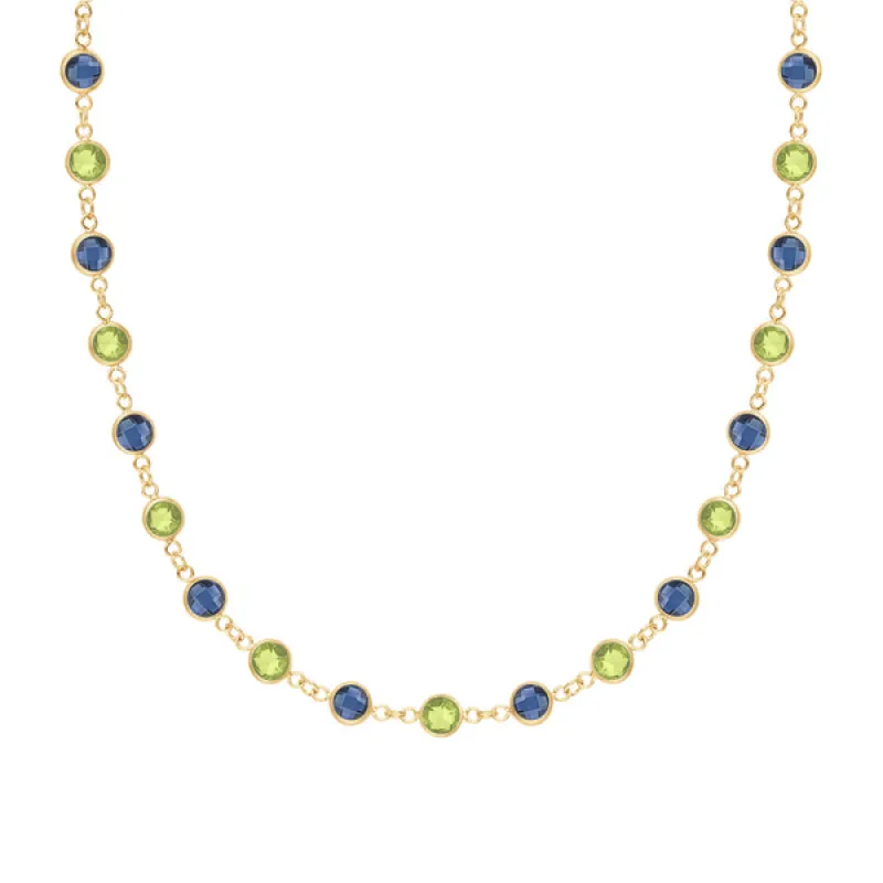 Personalized Newport Birthstone Necklace in 14k Gold sold by Haverhill