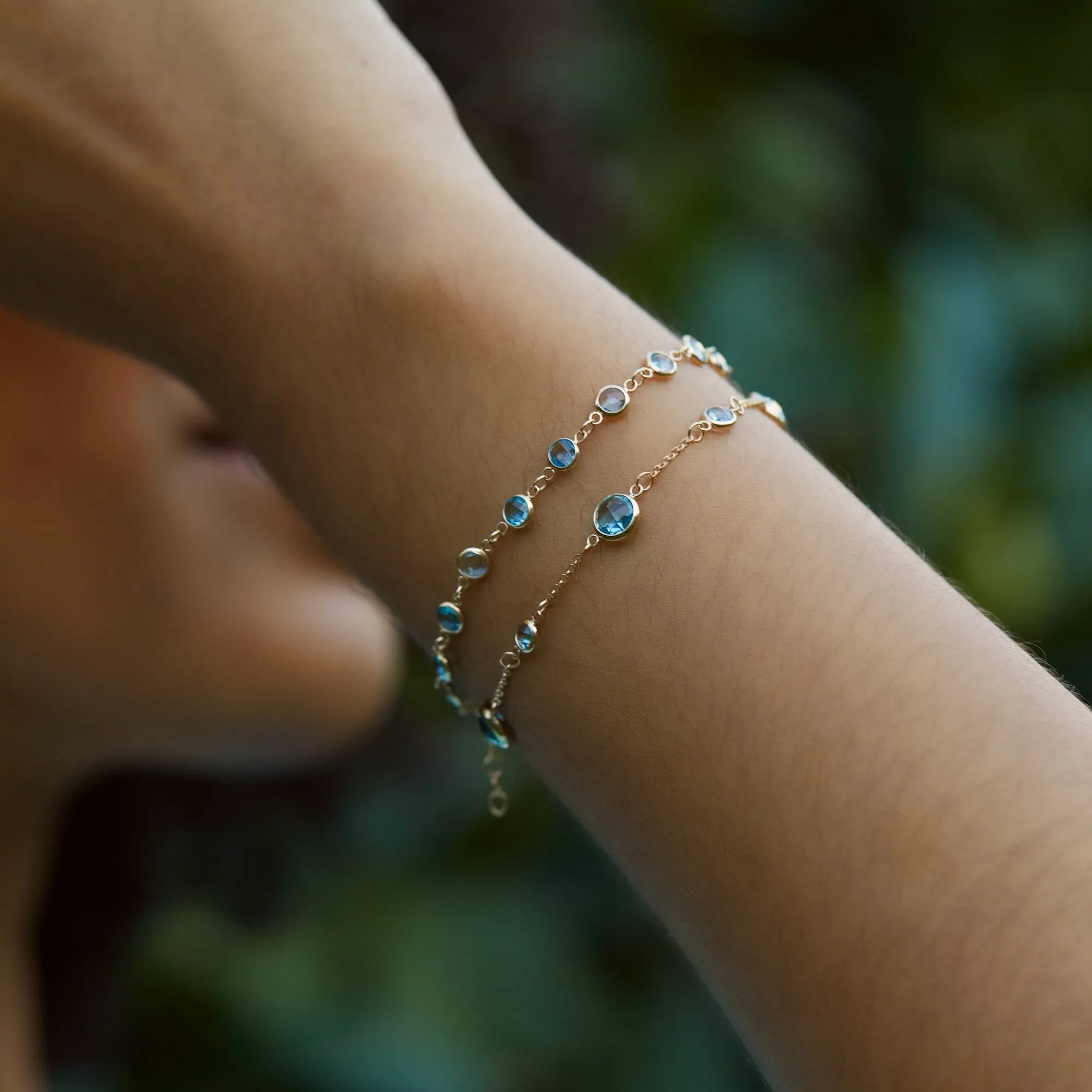Personalized Bayberry Grand & Classic 7 Stone Bracelet in 14k Gold sold by Haverhill product image thumbnail 3