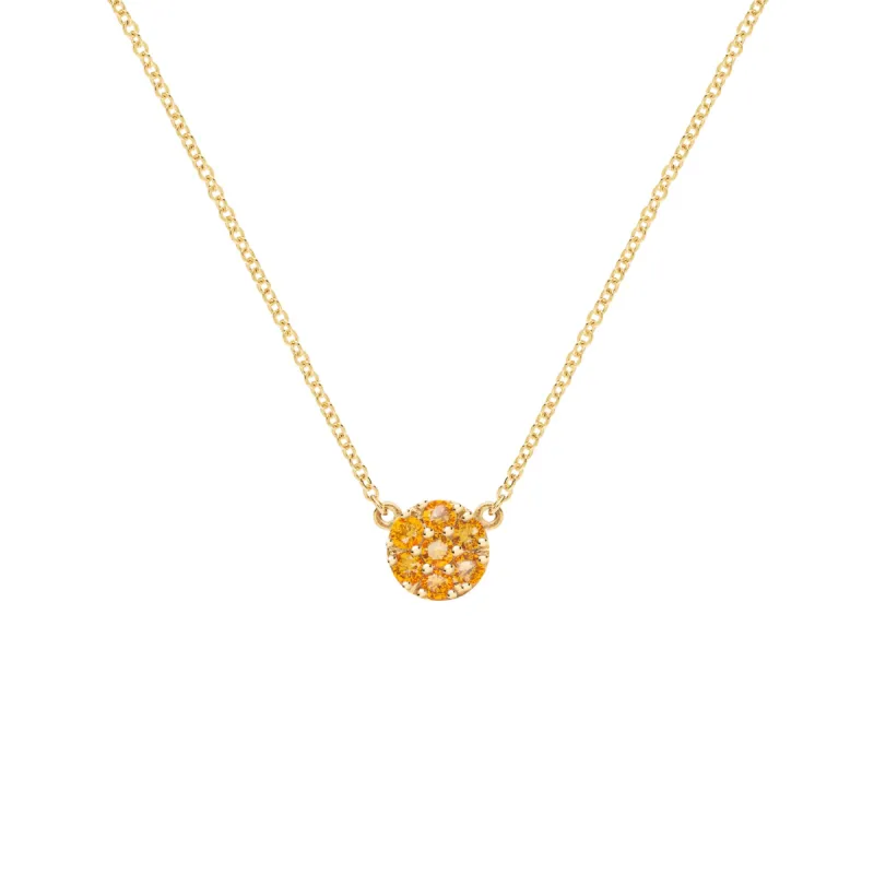 Rosecliff Citrine Mini Necklace in Solid 14k Gold (November) sold by Haverhill