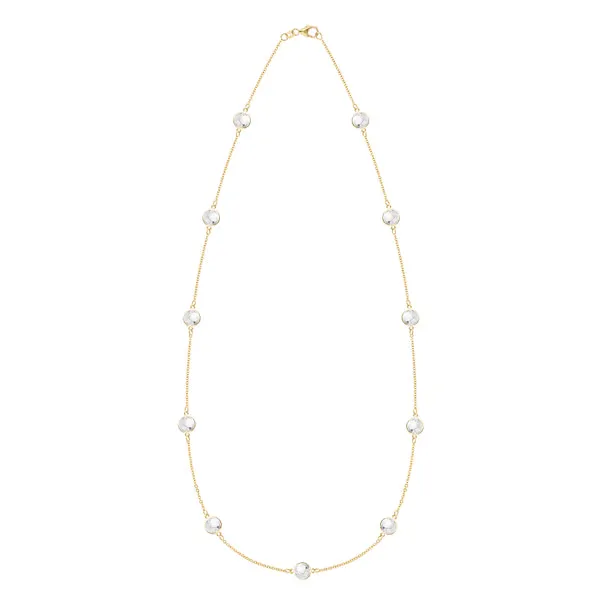 Personalized Bayberry Grand 11 Birthstone Necklace in 14k Gold sold by Haverhill