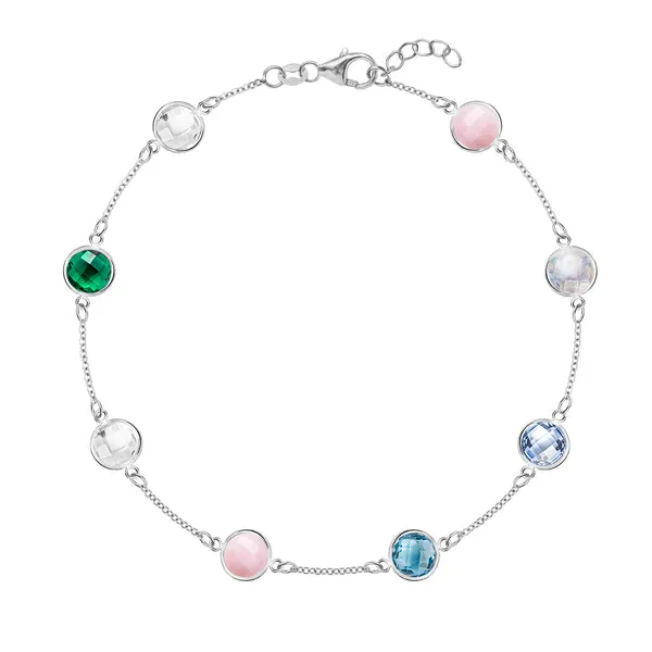 Personalized Grand 8 Birthstone Bracelet in 14k Gold sold by Haverhill