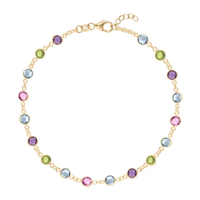 Personalized Newport Birthstone Bracelet in 14k Gold sold by Haverhill