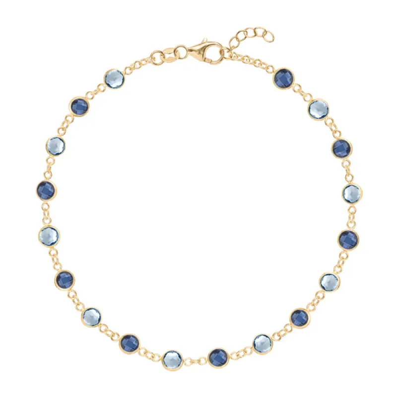 Personalized Newport Birthstone Bracelet in 14k Gold sold by Haverhill