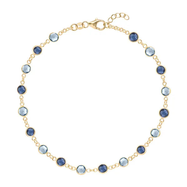 Personalized Newport Birthstone Bracelet in 14k Gold sold by Haverhill