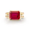 Personalized Warren Horizontal Birthstone Ring in 14k Gold sold by Haverhill