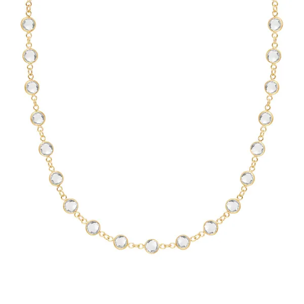 Personalized Newport Birthstone Necklace in 14k Gold sold by Haverhill