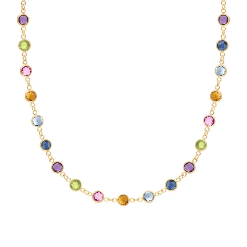 Personalized Newport Birthstone Necklace in 14k Gold sold by Haverhill
