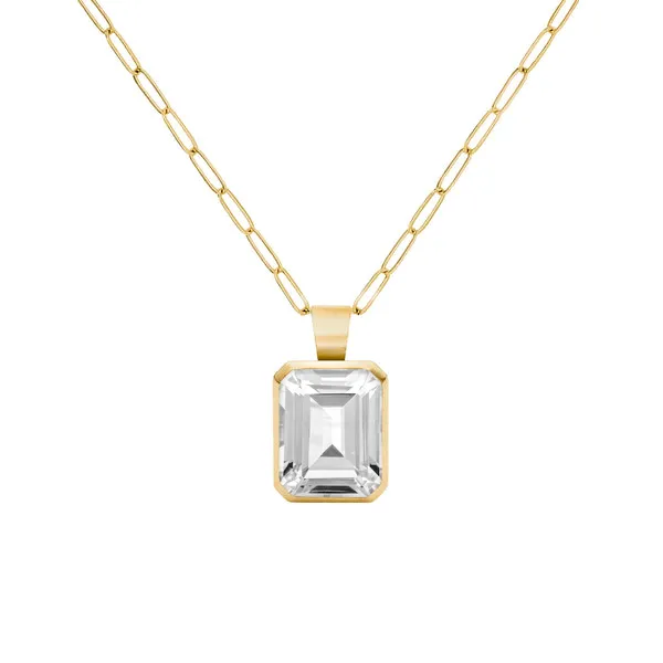 Personalized Warren Birthstone Pendant in 14k Gold sold by Haverhill