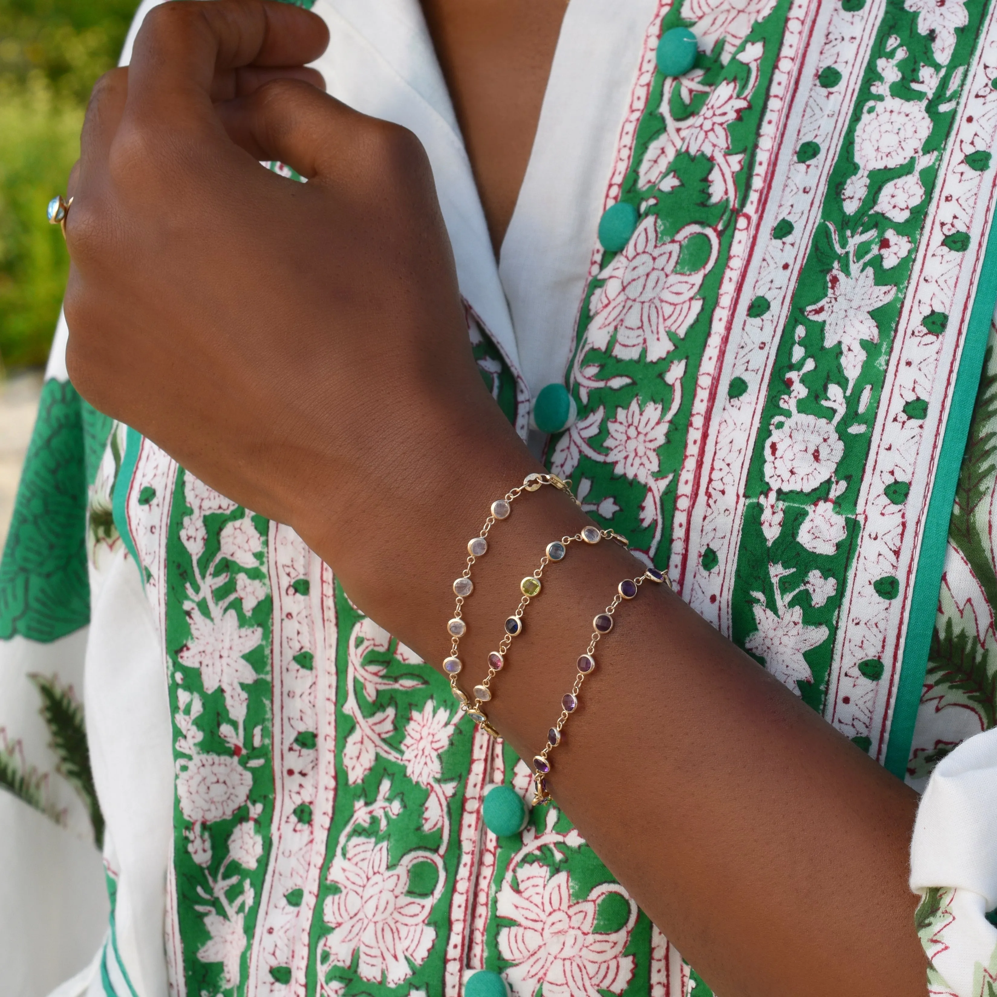 Personalized Newport Birthstone Bracelet in 14k Gold sold by Haverhill product image thumbnail 2