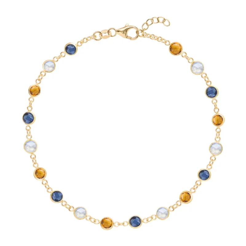 Personalized Newport Birthstone Bracelet in 14k Gold sold by Haverhill
