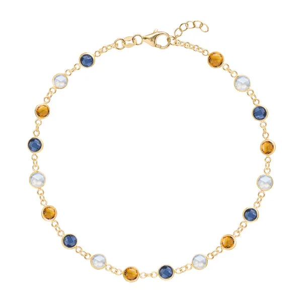 Personalized Newport Birthstone Bracelet in 14k Gold sold by Haverhill