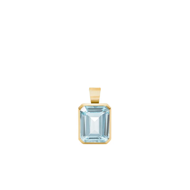 Warren Nantucket Blue Topaz Pendant in 14k Gold (December) sold by Haverhill