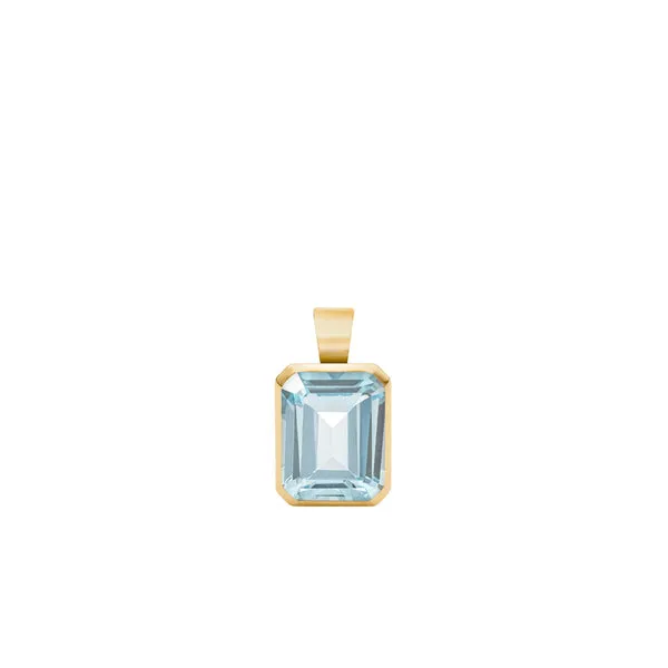 Warren Nantucket Blue Topaz Pendant in 14k Gold (December) sold by Haverhill