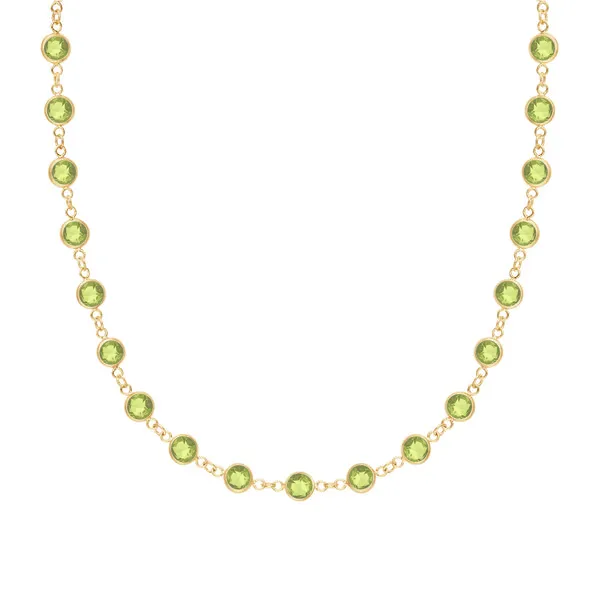 Personalized Newport Birthstone Necklace in 14k Gold sold by Haverhill