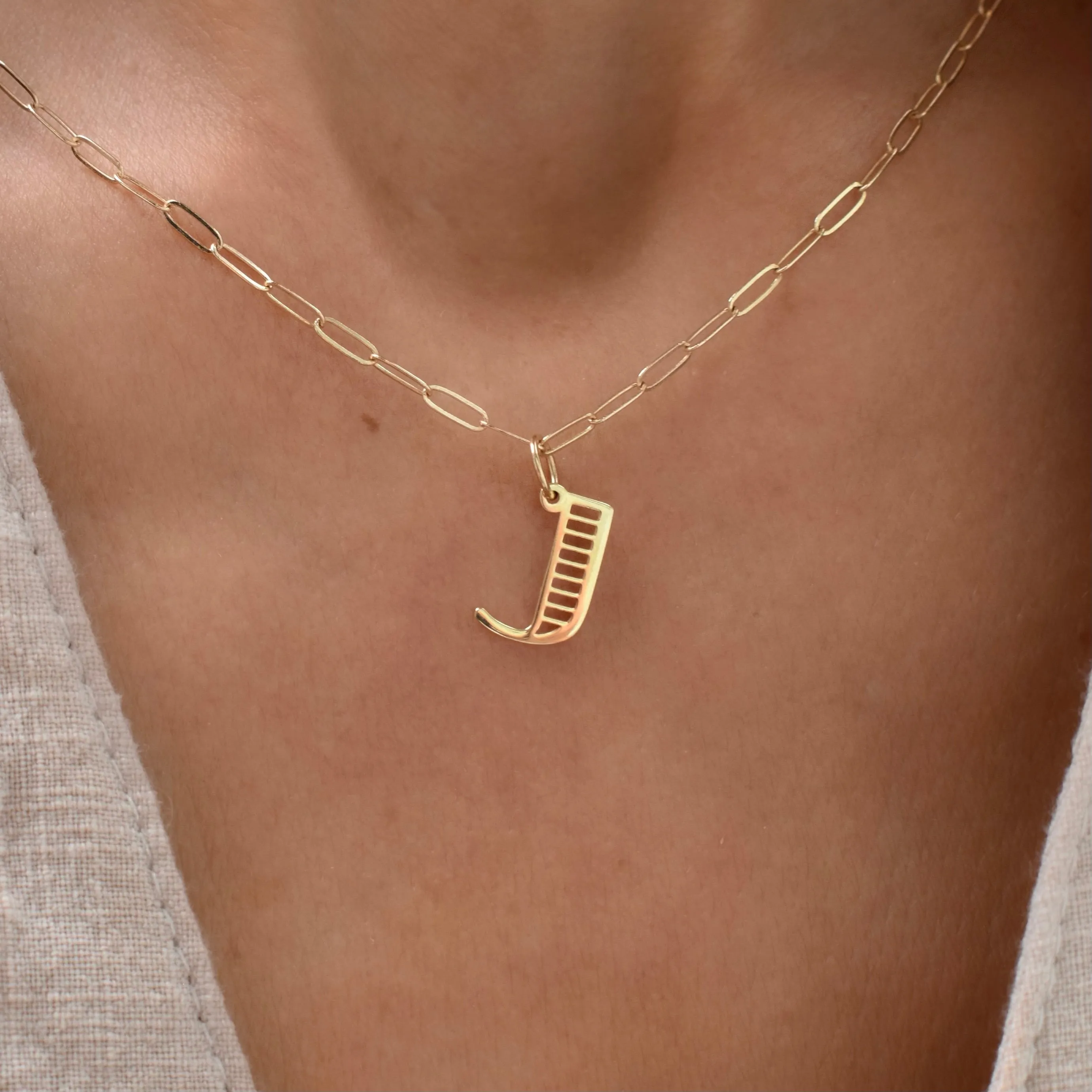 Essex Letter J Pendant in 14k Gold sold by Haverhill product image thumbnail 3