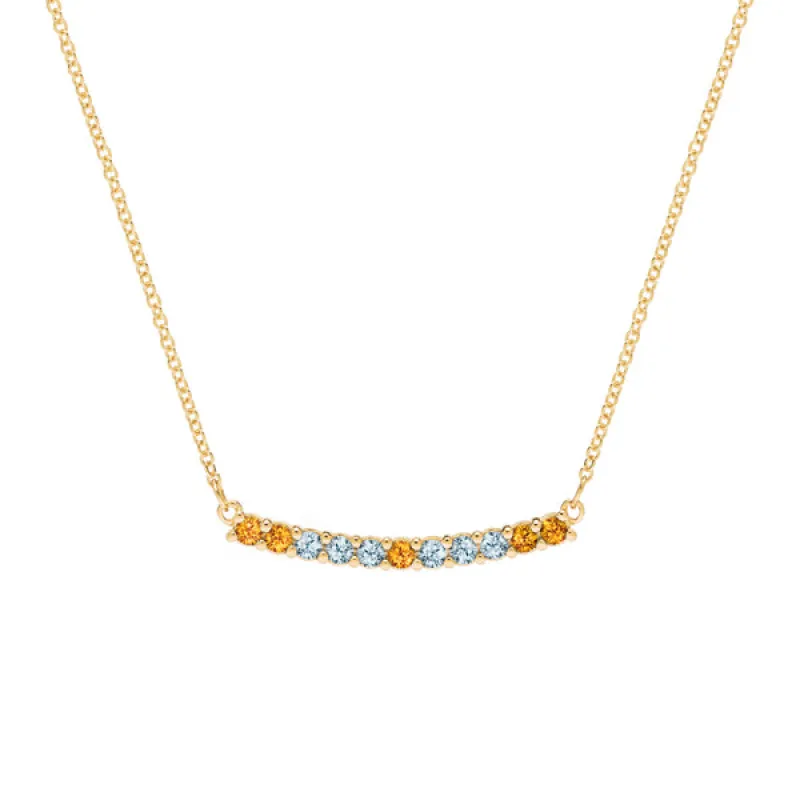 Personalized Rosecliff Bar Necklace in 14k Gold sold by Haverhill