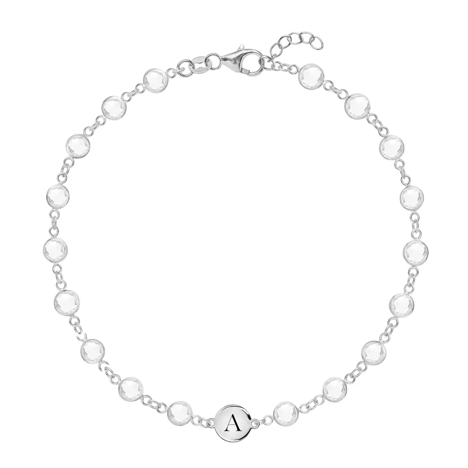 Personalized Newport 1 Letter Birthstone Bracelet in 14k Gold sold by Haverhill product image thumbnail 5